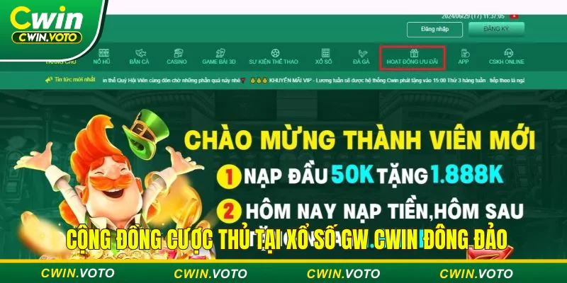 GW xổ số - Quay số mới lạ, đổi đời chớp mắt tại Cwin 4 Cộng đồng cược thủ tại sảnh xổ số GW đông đảo
