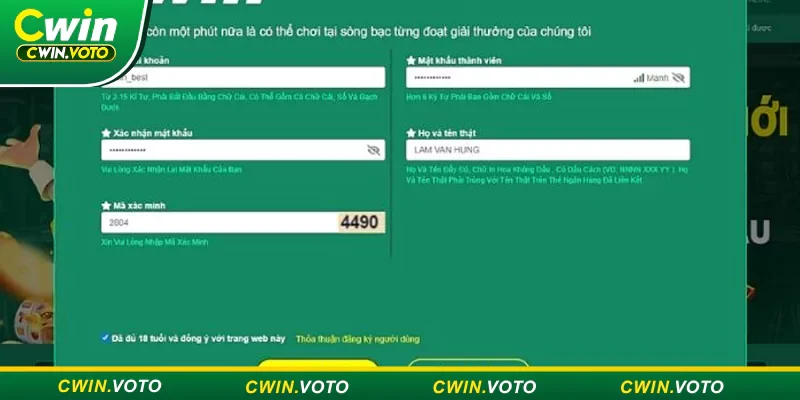 Người chơi cung cấp thông tin chính xác để nhà cái bảo đảm quyền lợi